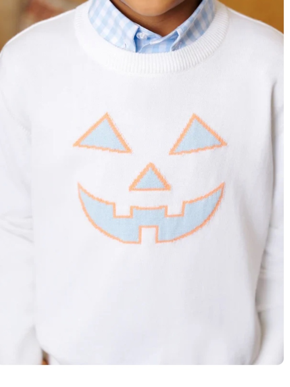 The Beaufort Bonnet Company Isaac's Intarsia Sweater Palmetto Pearl with Pumpkin